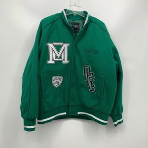 boohooMAN Varsity Jacket Mens M Green Excellent Official Man Limited Edition